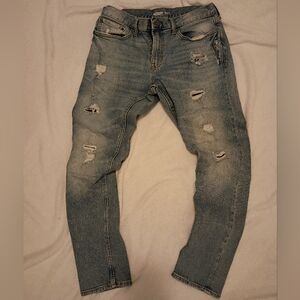 Old Navy Distressed Light Wash Jeans Men’s 32x30 Slim Fit